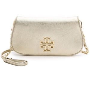 AUTHENTIC Tory Burch Britten Crossbody Metallic